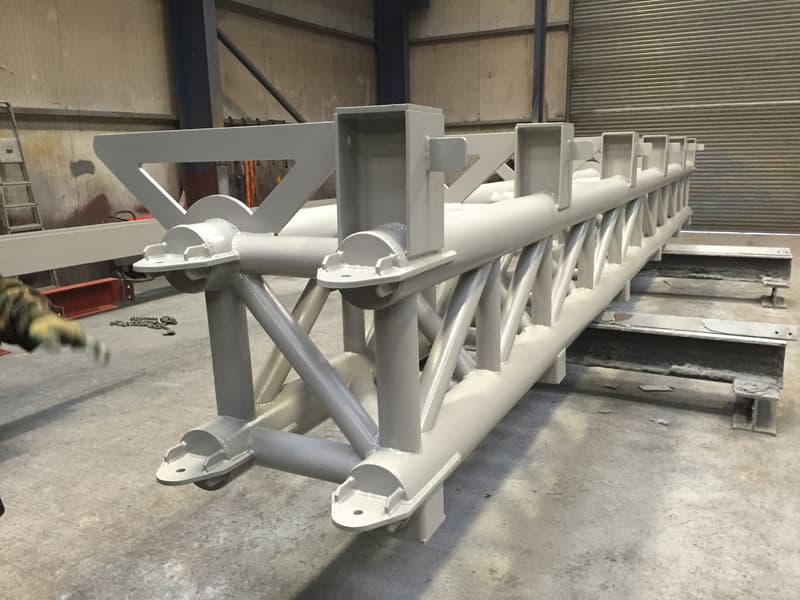 Maldives airport truss — primed and finished